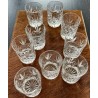 Série de 10 verres gobelets en cristal dans le goût de Saint Louis