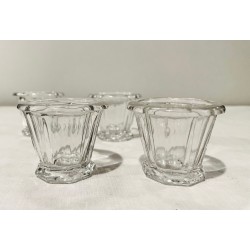 Baccarat- série de 4 mini pots à confiture de dégustation