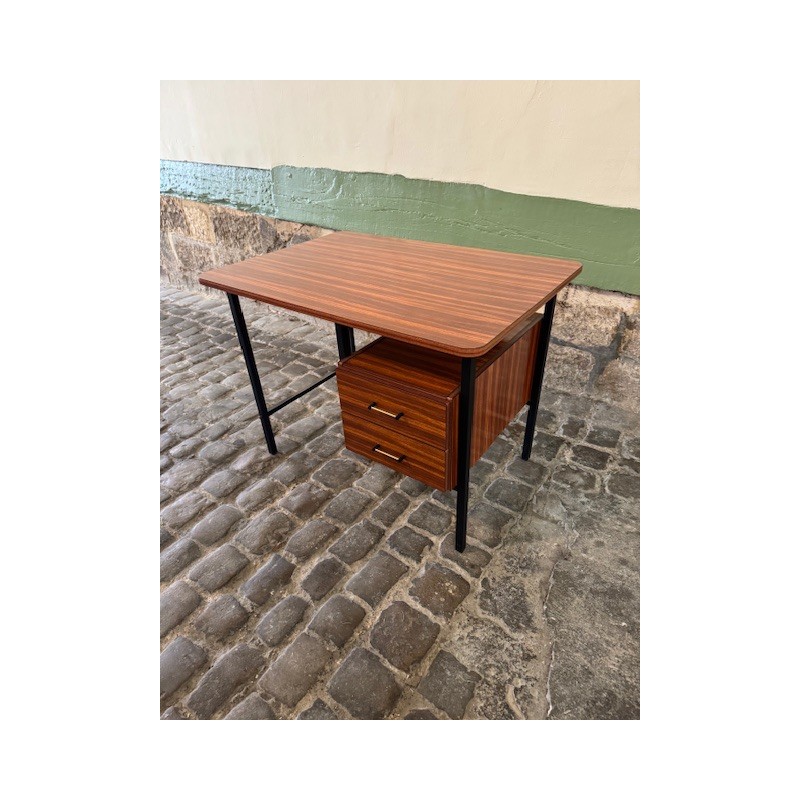 Bureau vintage Formica effet bois