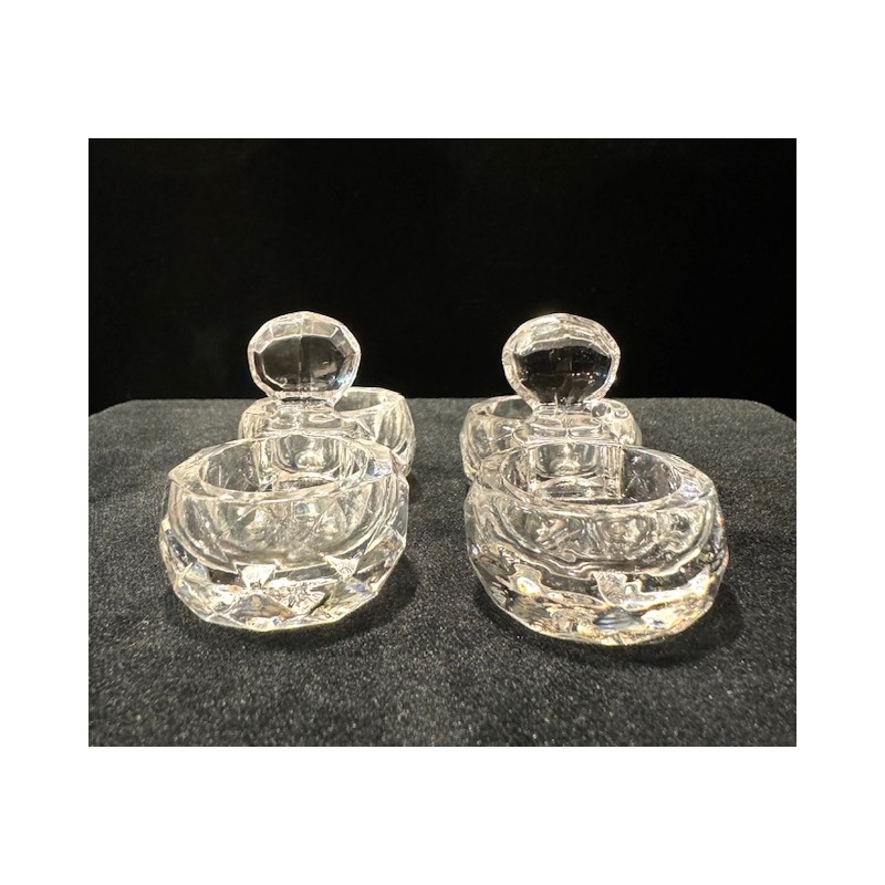 Baccarat- Paire de salières double en cristal