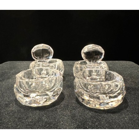 Baccarat- Paire de salières double en cristal