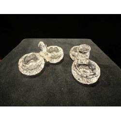 Baccarat- Paire de salières double en cristal