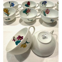 NBD Limoges -10 jolies tasses en porcelaine fine