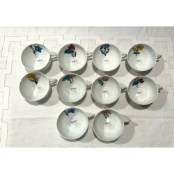 NBD Limoges -10 jolies tasses en porcelaine fine