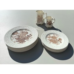 Crown & Devon - Service assiettes en porcelaine anglaise