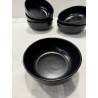 6 assiettes bowls en céramique noire