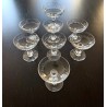 Années 40 - 8 coupes de champagne en cristal