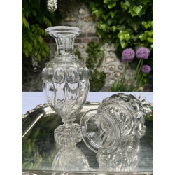 Le Creusot XIXème - Paire de vases en cristal