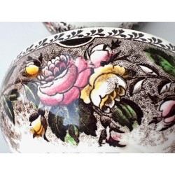 Sarreguemines - Duo bols anciens en faïence polychrome