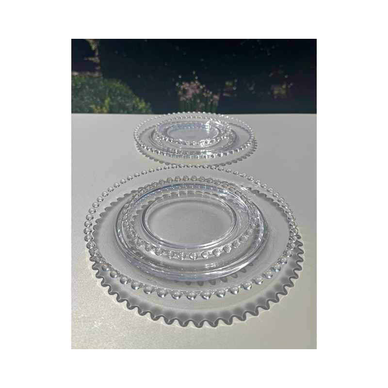 Lalique - Tête à Tête assiettes en cristal modèle Andlau