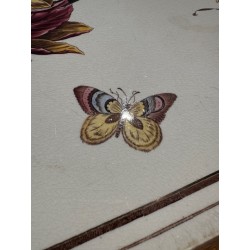 Plateau en faïence polychrome Art Nouveau