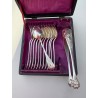 Boulenger Orfèvre - coffret 12 cuillères à café et pince à sucre
