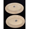2 plats Oblong en faïence terre de fer - Modèle François 1er