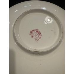 Plat circulaire Terre de Fer Longchamp "Pensées"