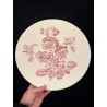 Plat circulaire Terre de Fer Longchamp "Pensées"
