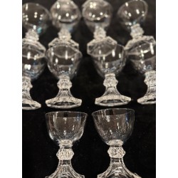 Val St Lambert - 12 verres à pieds "Yale" en cristal
