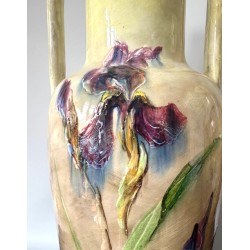 P. Perret Vallauris - 2 majestueux vases Art Nouveau