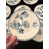 Gien - 8 assiettes modèle Boule de Neige en terre de fer