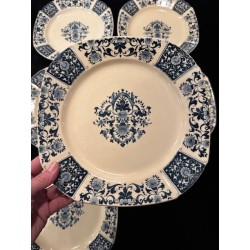 Gien - Assiette et Compotier aux lambrequins rouennais