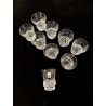 Daum - 9 verres à shot digestif en cristal