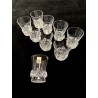 Daum - 9 verres à shot digestif en cristal