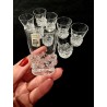 Daum - 9 verres à shot digestif en cristal