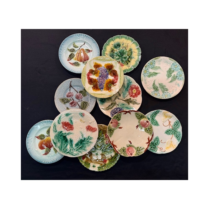 Collection - Assiettes en barbotine fleurs & fruits