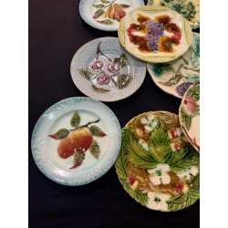 Collection - Assiettes en barbotine fleurs & fruits