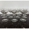 Service de 12 coupes à champagne en cristal