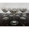 Service de 12 coupes à champagne en cristal