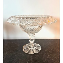 Compotier en cristal taillé