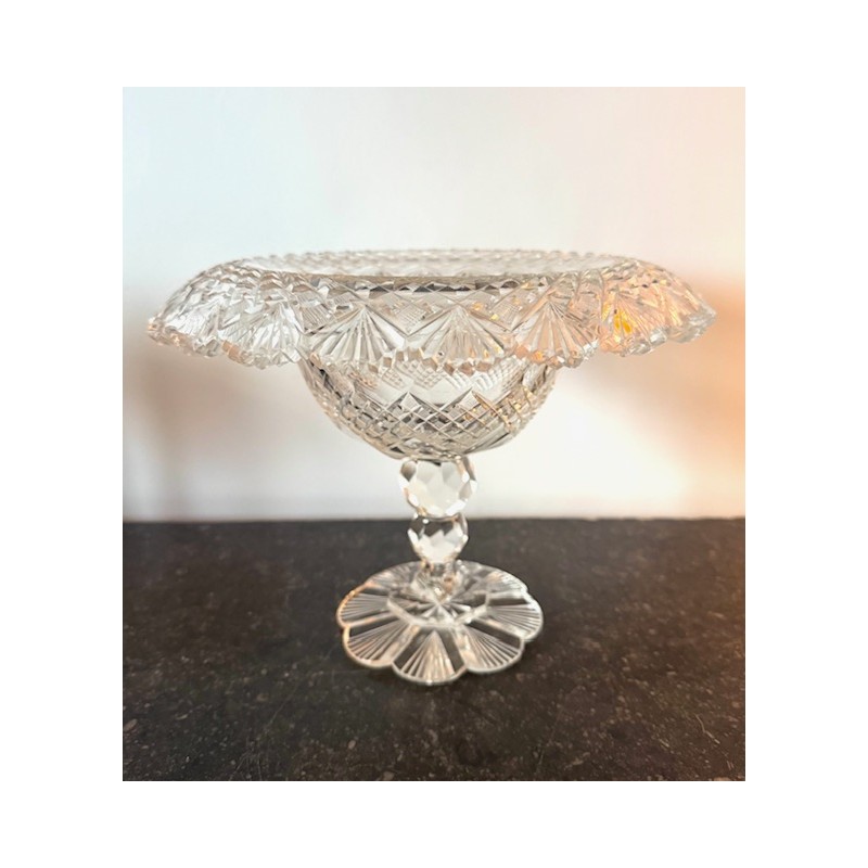 Compotier en cristal taillé