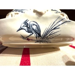 Lunéville - Set Huilier Vinaigrier en faïence terre de fer