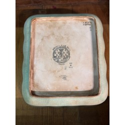 Longwy - plat rectangulaire en émaux cloisonnés