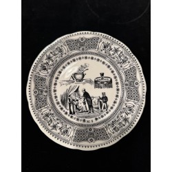 Gien- Série de 6 assiettes Rébus