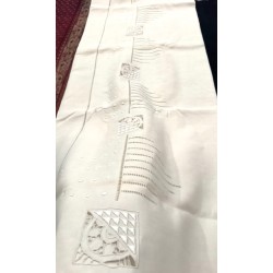 Linge ancien - Drap en lin blanc sans monogramme