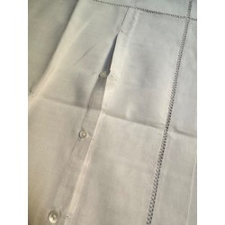 Linge ancien - Drap et paire de taies en lin blanc