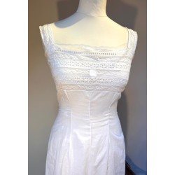 Linge ancien - Combinaison culotte brodée de 1900