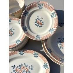 Longwy - Service en faïence Terre de Fer modèle Madras