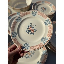 Longwy - Service en faïence Terre de Fer modèle Madras