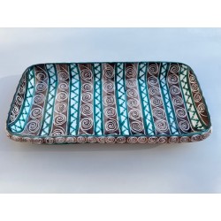 Robert Picault - Très Grand plat rectangulaire en faïence