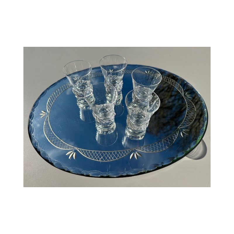 Daum - 5 verres shot à liqueur en cristal