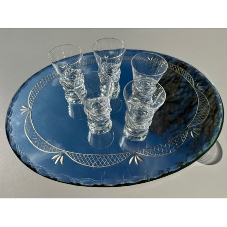 Daum - 5 verres shot à liqueur en cristal