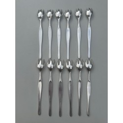 Christofle &Tapio Wirkkala - 12 fourchettes à huitre service Duo