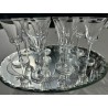 Val St Lambert - 10 verres à vin en cristal modèle Poitiers Taillé