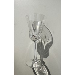 Val St Lambert - 10 verres à vin en cristal modèle Poitiers Taillé