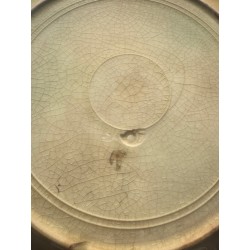 Chantilly - Service 10 assiettes barbotine aux fleurs XIXème