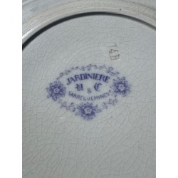 Sarreguemines XIXème- Série d'assiettes modèle Jardinière