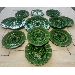 Sarreguemines - Service à dessert barbotine Vigne