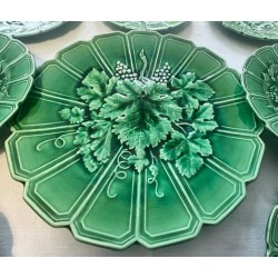 Sarreguemines - Service à dessert barbotine Vigne